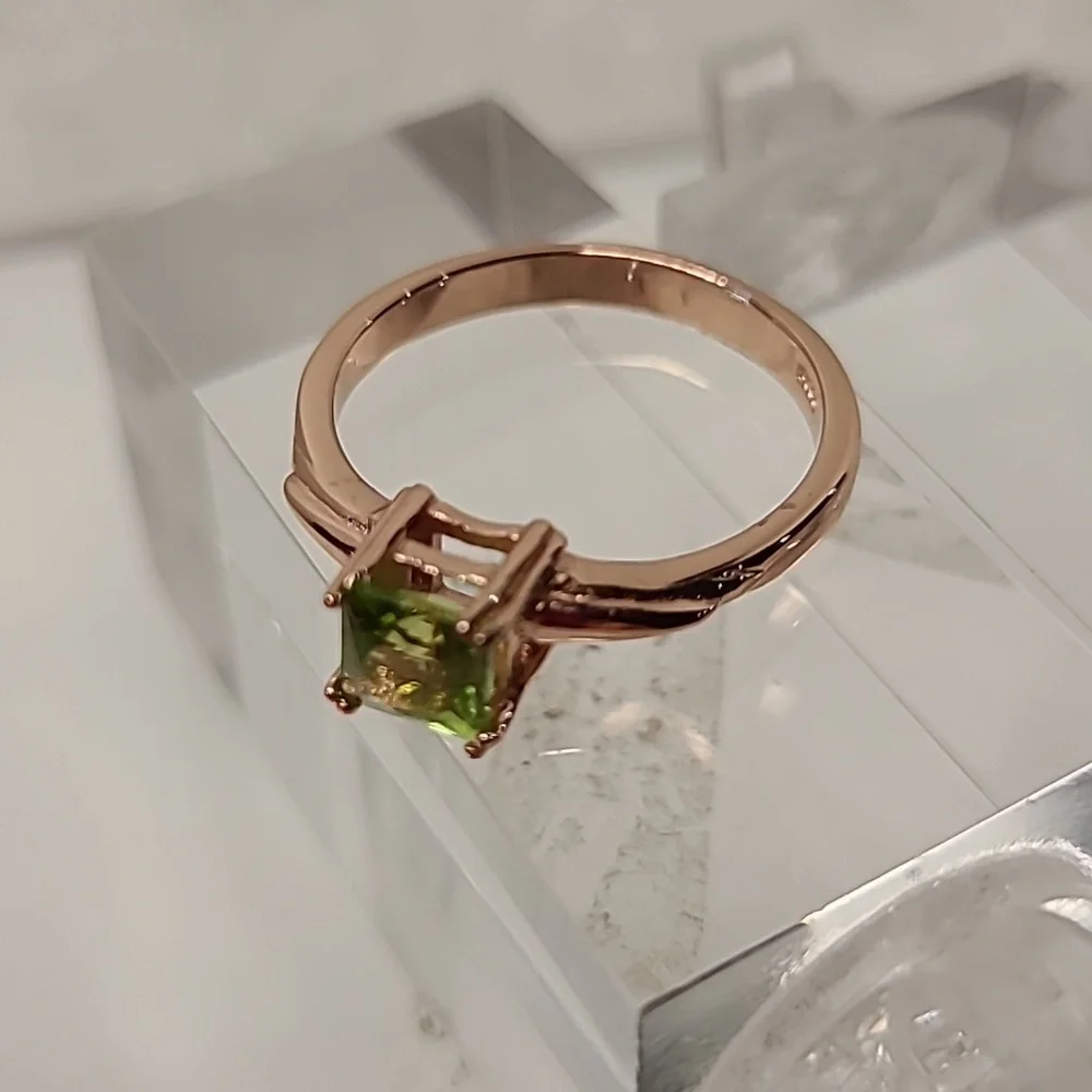 Peridot Rose Gold Ring